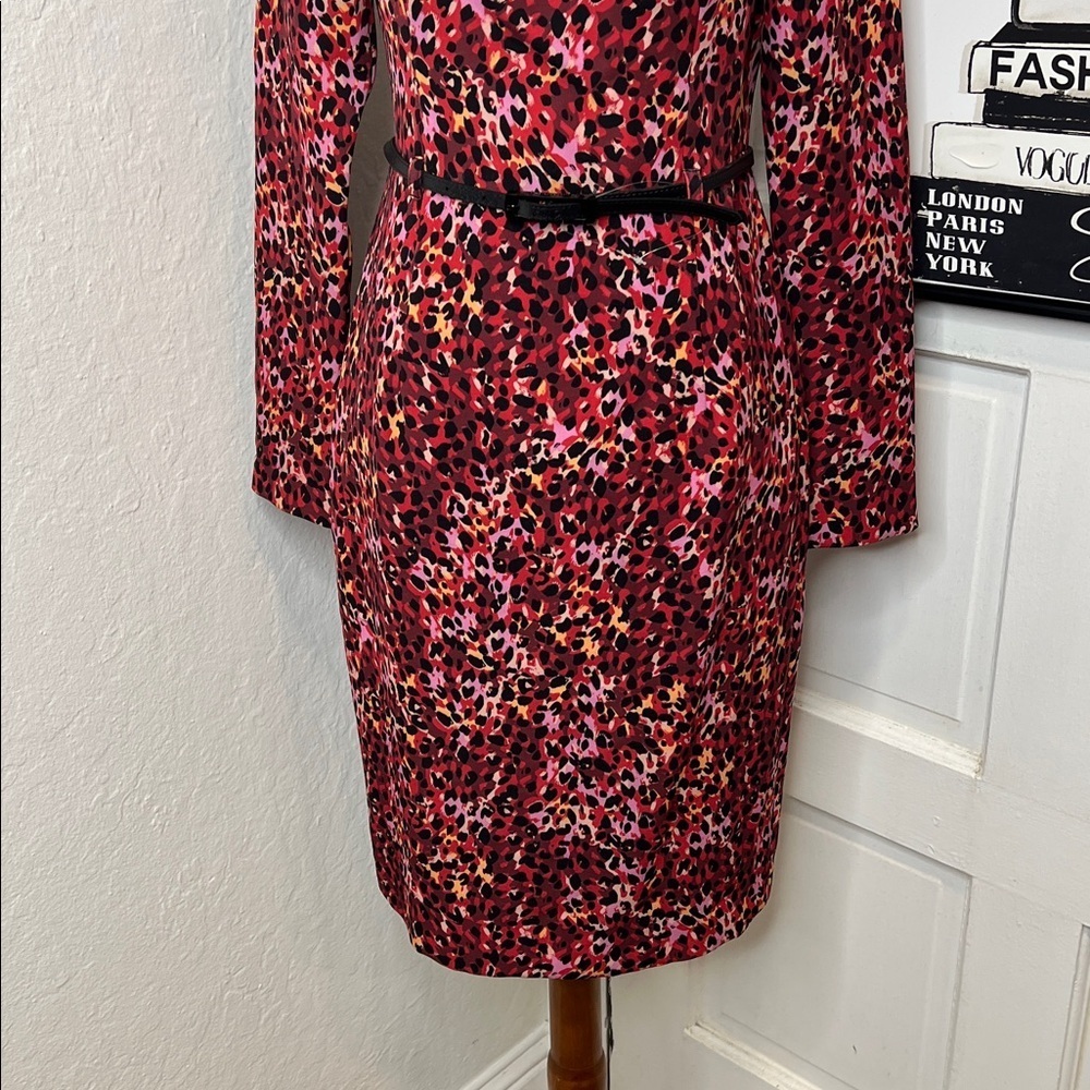 NWT Black Halo Parker Leopard Print Dress Size 4 - Picture 7 of 10